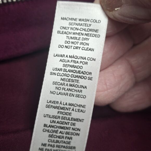 Chicos Purple Faux Suede Mixed Media Moto Jacket Size 2 Zip Pockets Lined - Picture 7 of 13